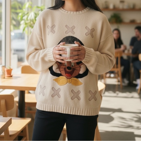 1993 ICEBERG X WARNER BROS "Speedy Gonzales" Embroidery Knit Sweater - Picture 3 of 14